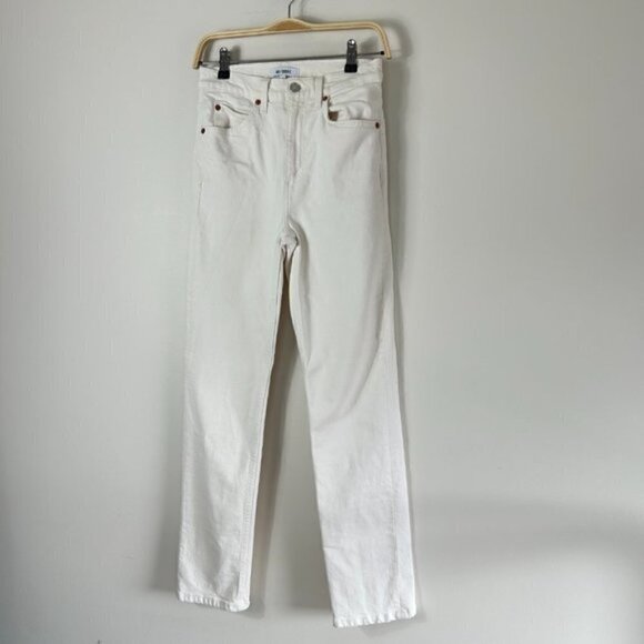 RE/DONE Originals 70's Straight Vintage White Jeans 25 - Picture 3 of 6